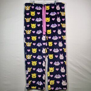 Disney "TSUM TSUM" Woman's Pajama Pant Size XL 16/18 Navy Blue Pooh & Friends